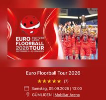 2 VIP-Tickets / Euro Floorball Tour 2026 / 05.09.26