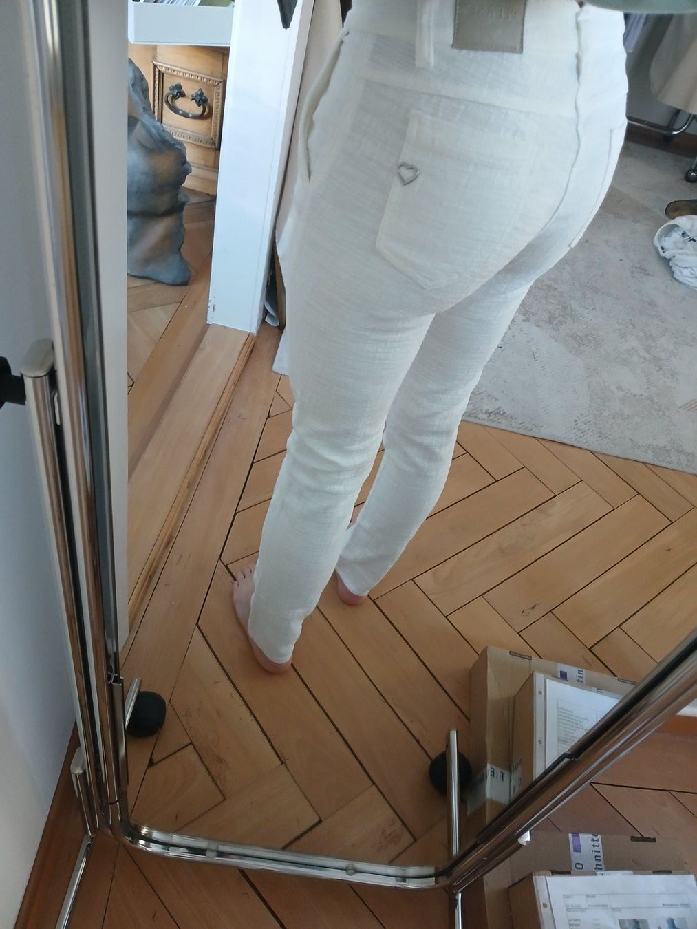 Pantaloni: "Please" Hose, ecru, Baumwolle, Gr.XS – Usato da St. Gallen venduto da g.faessler 2