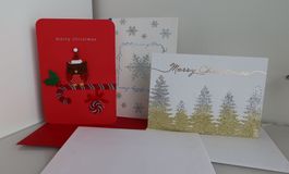 Set: 3 besondere Weihnachtskarten (Doppelkarten/Kuverts)