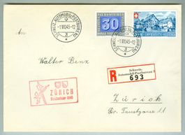 1945 Schweiz Bedarfspost