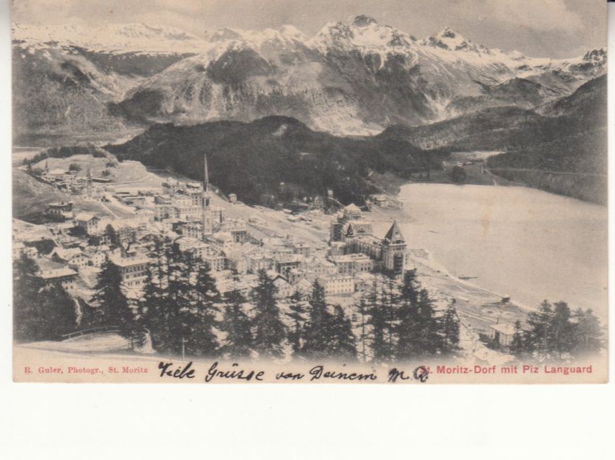 Cartoline postali: St. Moritz Dorf 1906 – Usato da Bürglen TG venduto da StampGraf