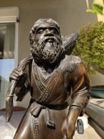 ausergewöhnliche bronzefigur antik, japan, meiji