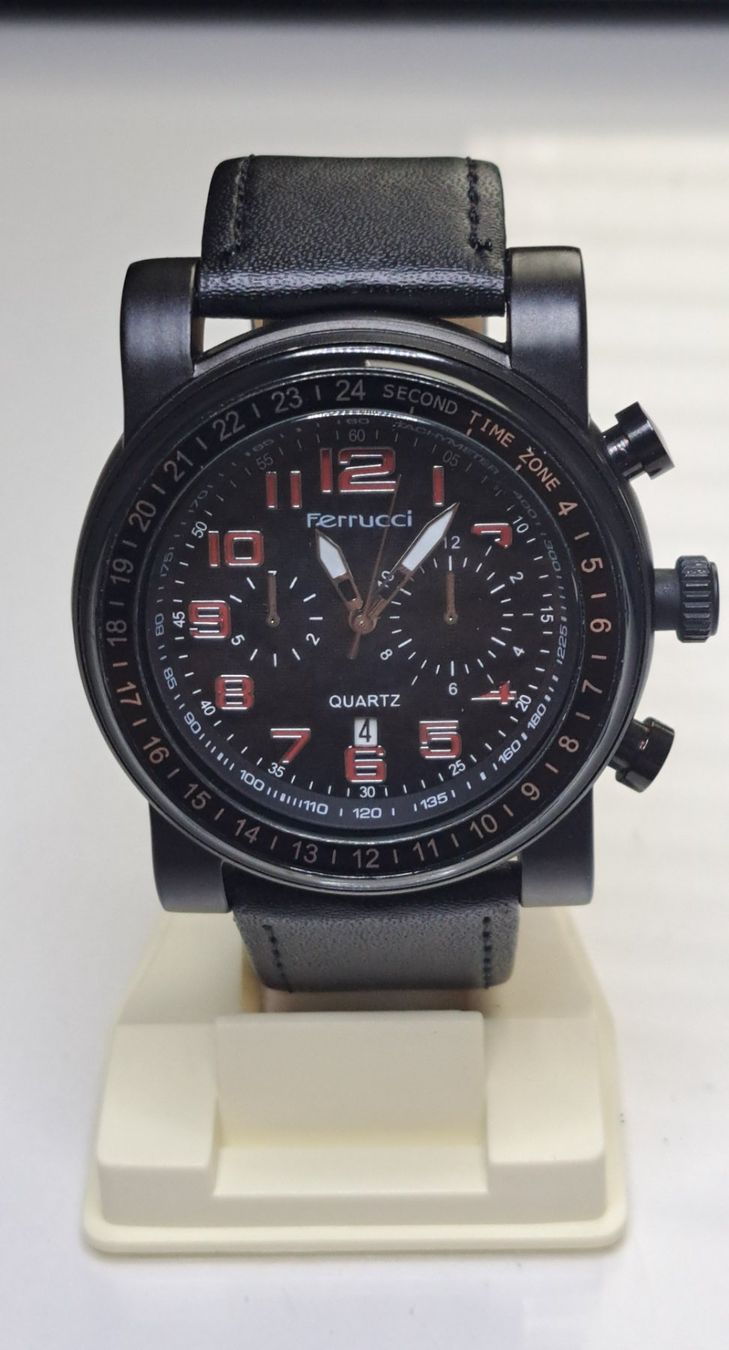 Orologi: Armbanduhr Ferrucci black / red – Nuovo (secondo la descrizione) da Oftringen venduto da Second-Hand-Uhren
