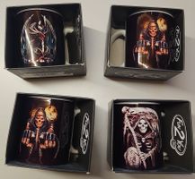 4 Stück Fun2You Tassen Grim Reaper Motiv neu