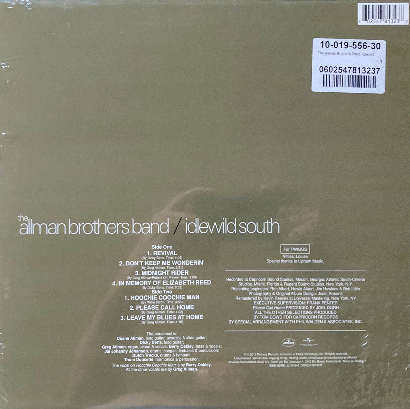 Dischi in vinile: THE ALLMAN BROTHERS BAND - IDLEWILD SOUTH – Nuovo e nell'imballaggio originale da Bottens venduto da hotter-than-hell 1
