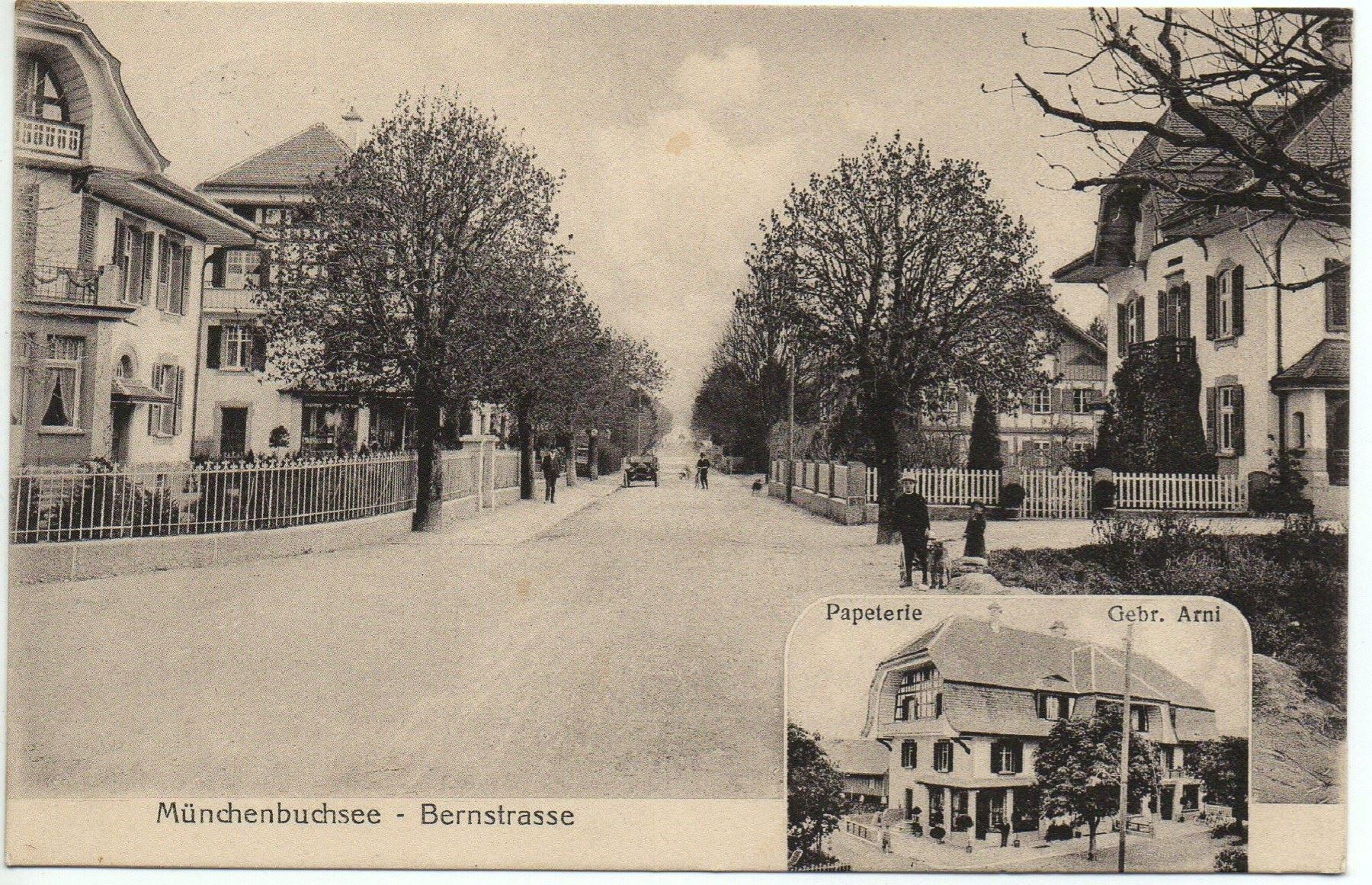 Cartoline postali: 2-Bild-AK MÜNCHENBUCHSEE Bernstrasse – Usato da Jona venduto da philajona