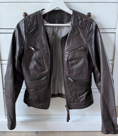 Kookai Lederjacke, braun, Grösse 36, Top Zustand!
