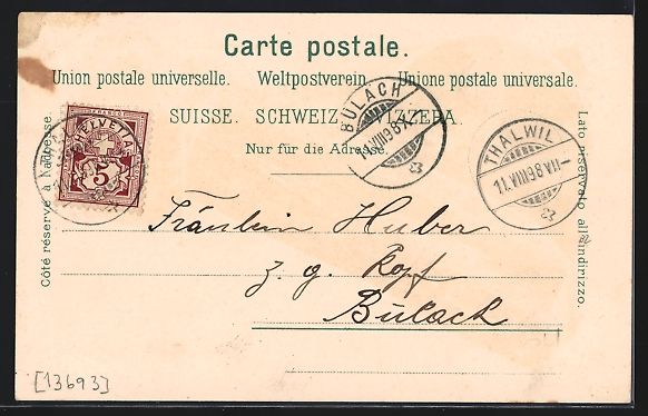 Cartoline postali: Litho Nidelbad, Gesamtansicht, Ortsparti – Usato da Berlin venduto da bartko-reher 1