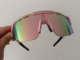 Sport sunglasses pink frame mirror lens new condition