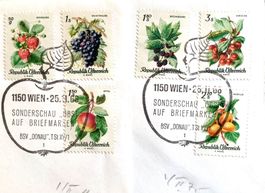1966 Österreich- FDC Satz Einheimische Obstsorten