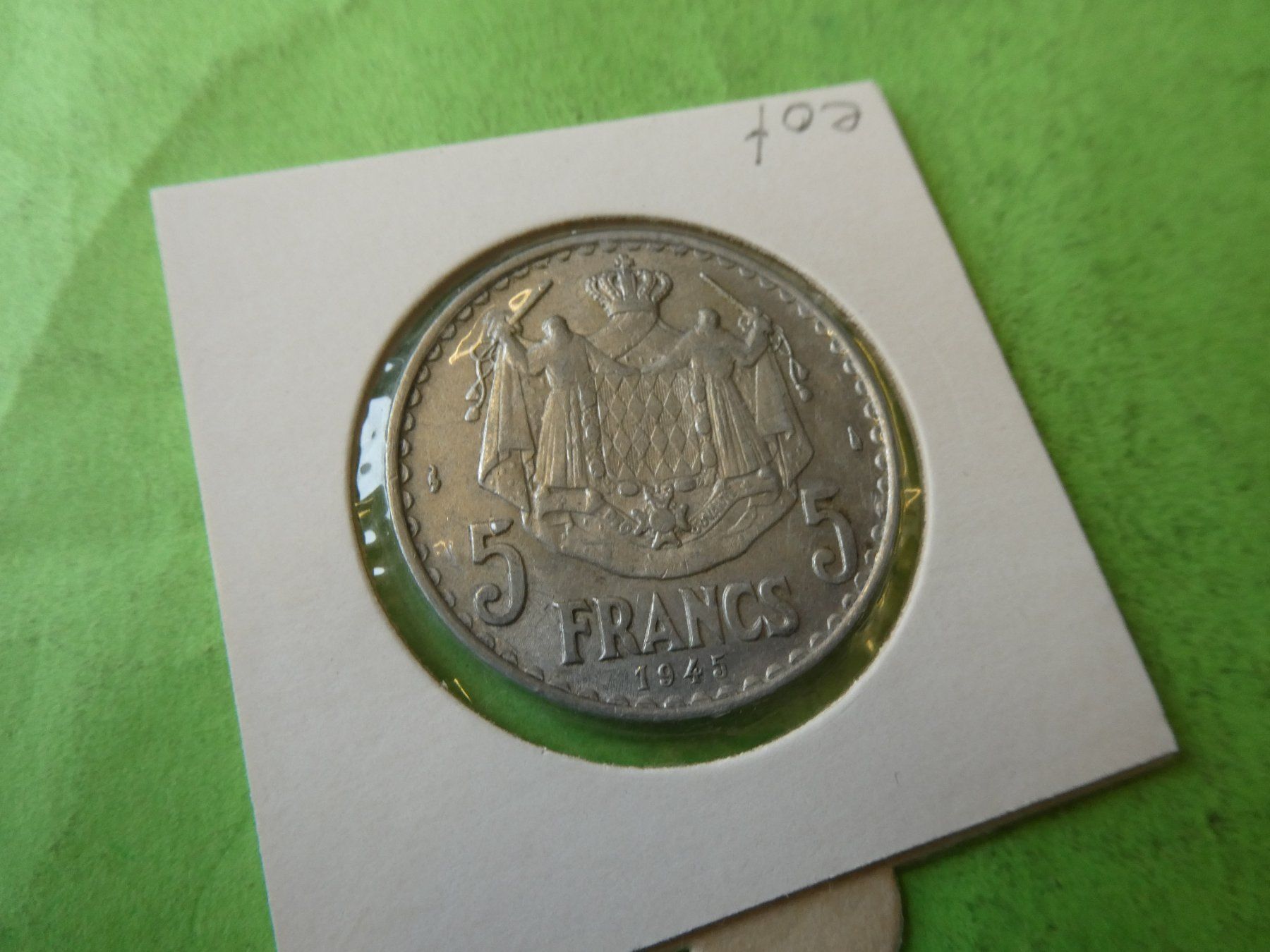Toutes les monnaies: Monaco 1945, 5 Francs – D'occasion à Hinterforst par Rohusri 1