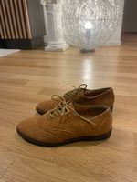 Braune Wildlederlook Schuhe, Grösse 37