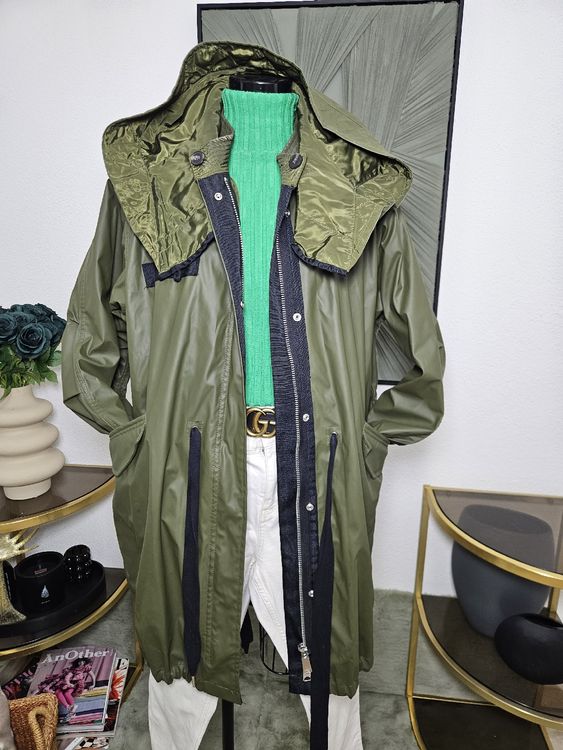 Khaki Green Hooded Raincoat Perfect For Rainy Days Zara Gebraucht 