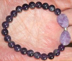 Armband B-376 – Amethyst – 21cm elastisch