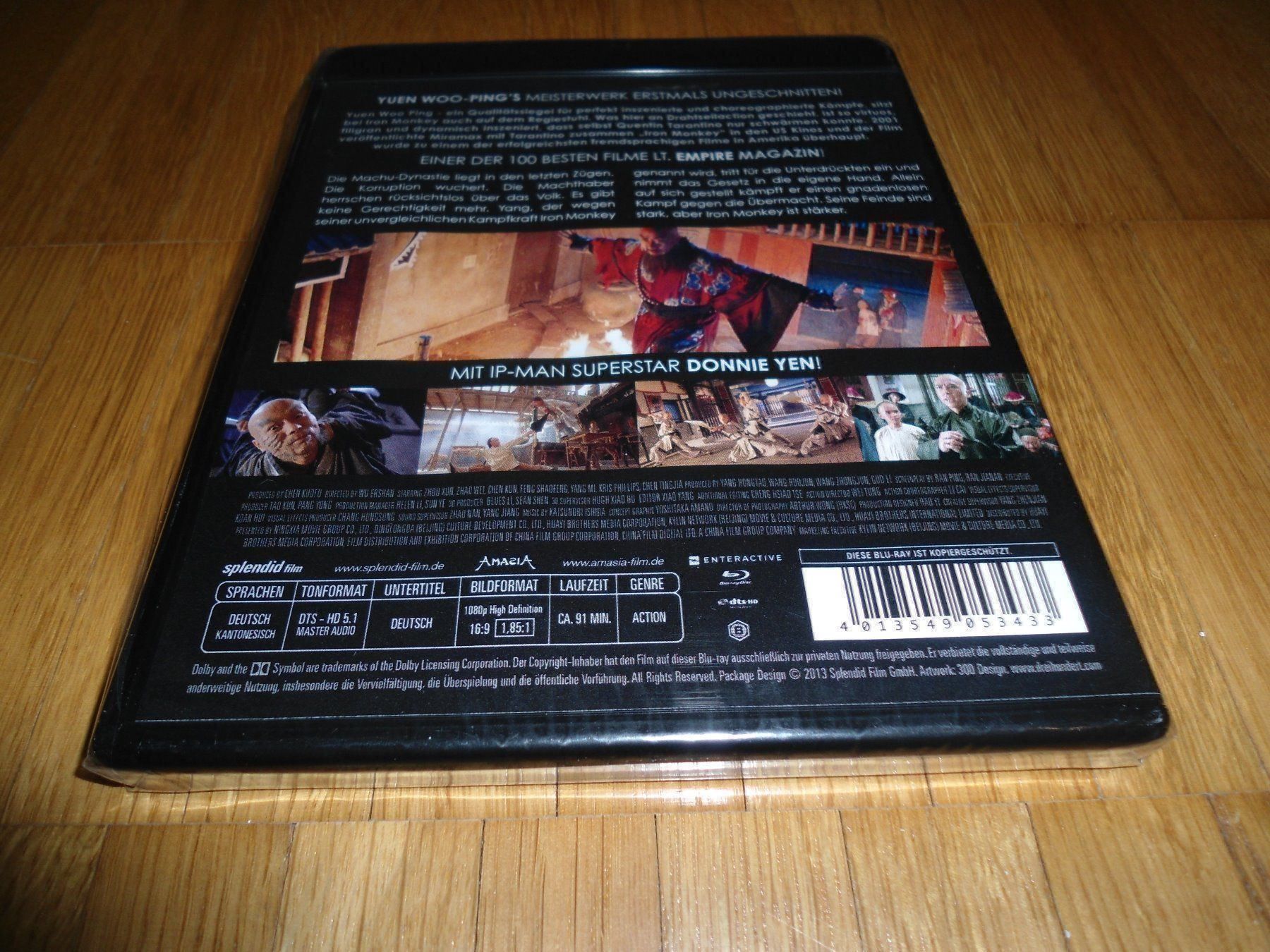 Alle DVDs: Iron Monkey - BLU RAY - UNCUT – Neu und originalverpackt aus Basel von havsok 1