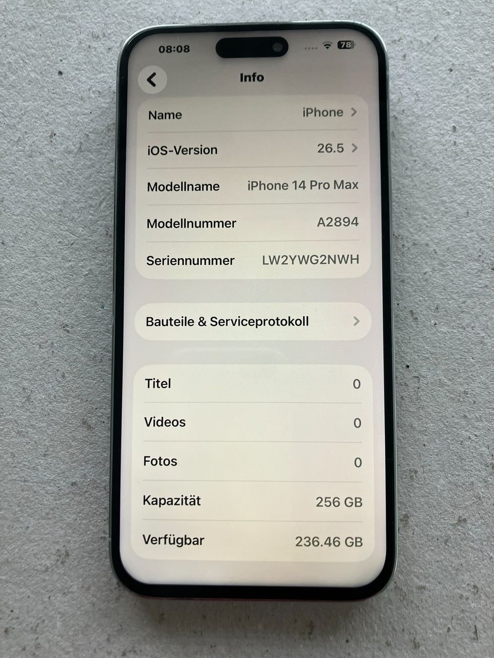 Apple Portables: iPhone 14 Pro Max / 256GB / Model A2894 – D'occasion à Meisterschwanden par Discus0 2