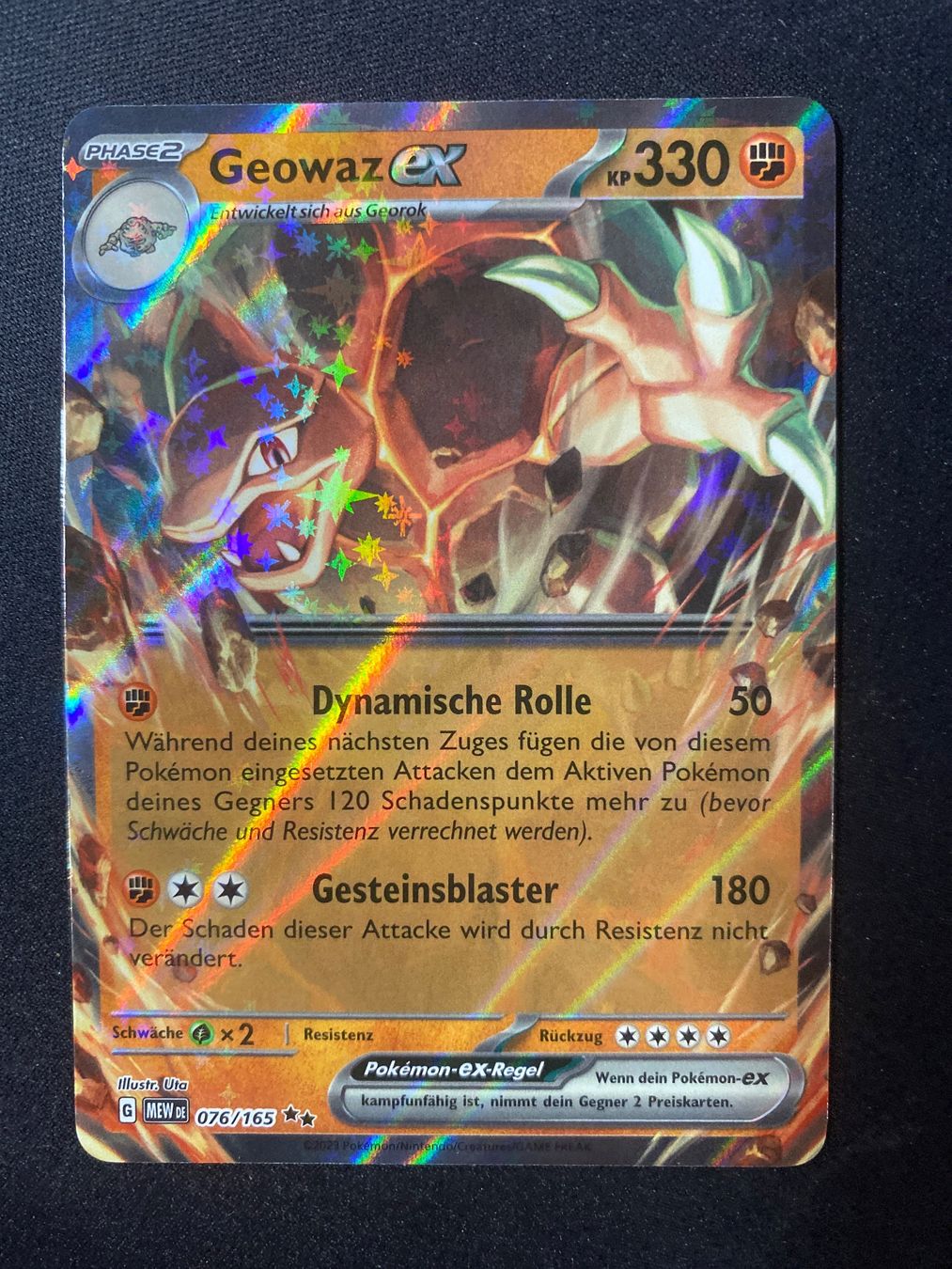 Pokémon Carte collezionabili: Geowaz ex 76 - Golem ex - MEW 151 - DE – Nuovo (secondo la descrizione) da Hausen AG venduto da Shrade
