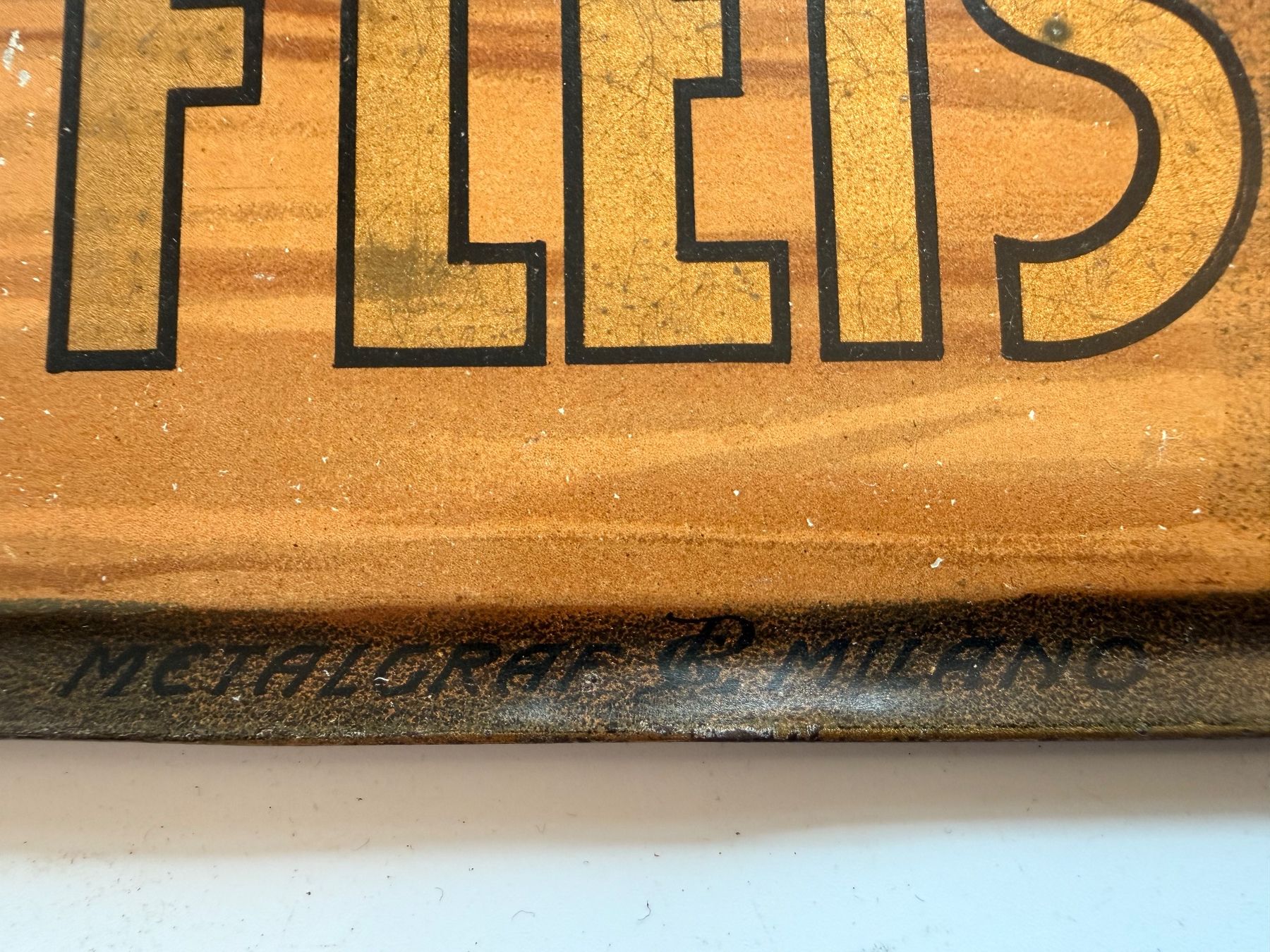 Schilder: Blechschild HERO Lenzburger Fleischwaren um 1910 – Gebraucht aus Nidau von Nintschgu 2