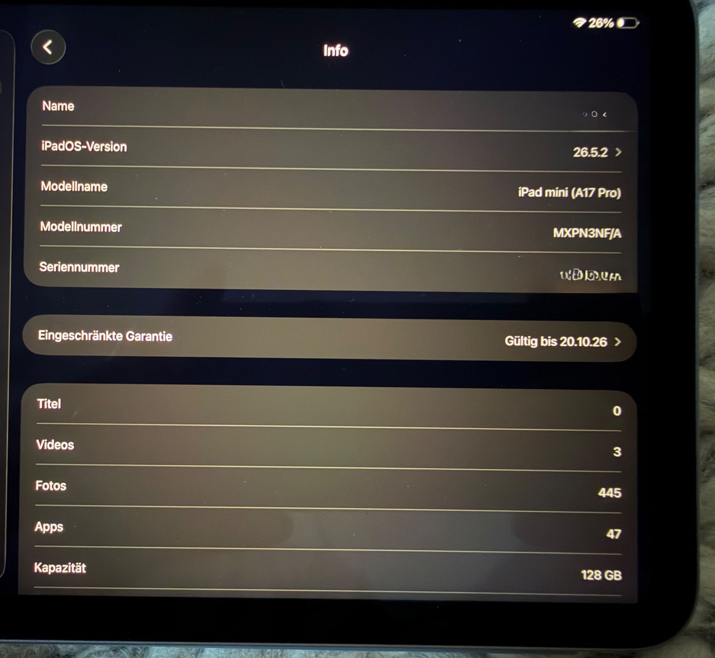 Apple Tablet PC: iPad mini 7 (A17 pro), Wifi+Cellular, Garantie – Usato da Zürich venduto da beatzueri 7