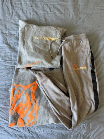 Plein Sport Set Hoodie und Hose grau guter Zustand Grösse L