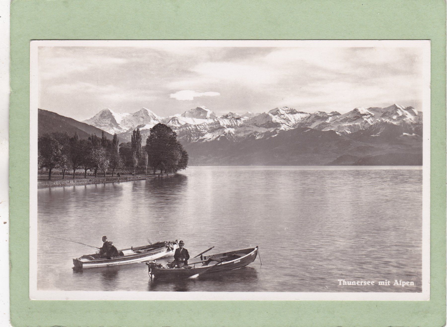 Cartoline postali: Thunersee mit Alpen Fischer 1945 – Usato da Herisau venduto da Lisegrat2008