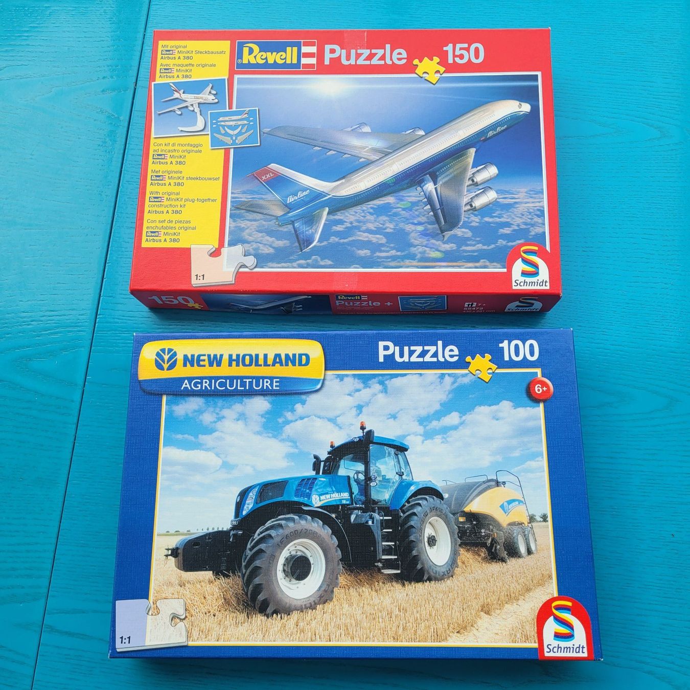 Puzzles: Traktor/ Flieger 2x Schmidt Puzzle 100-150 Teile – Neu (gemäss Beschreibung) aus SCHÜBELBACH von CoKaHa