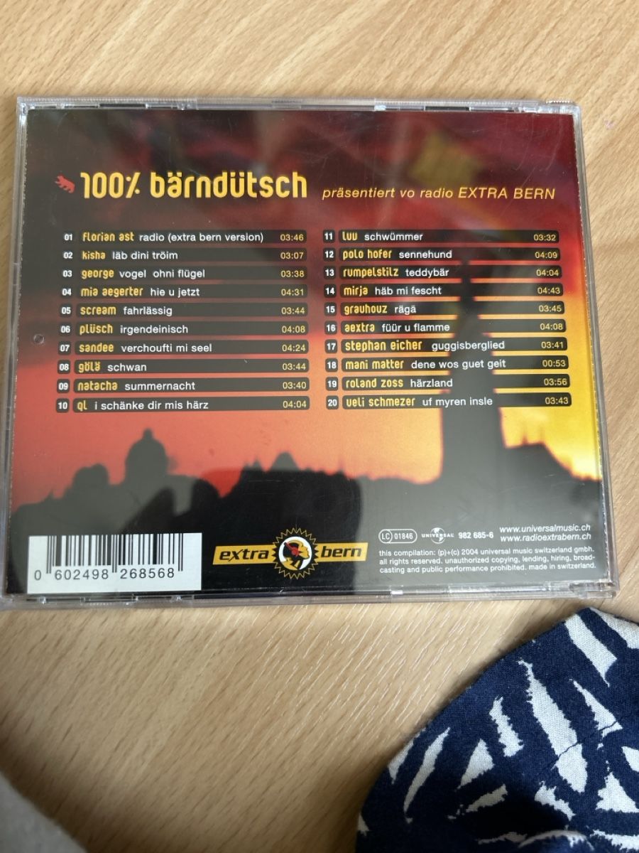 CDs: CD Bärndütsch 100% Komp­lett­gar­an­tiert mit Künstlern – D'occasion à Herbetswil par rotekatze84 1