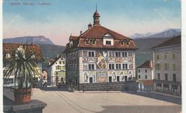 Schwiz Rathaus Antike Karte