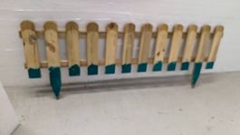5x Beeteinfassung, Staketenzaun, gut erhalten, 120x30/45 cm