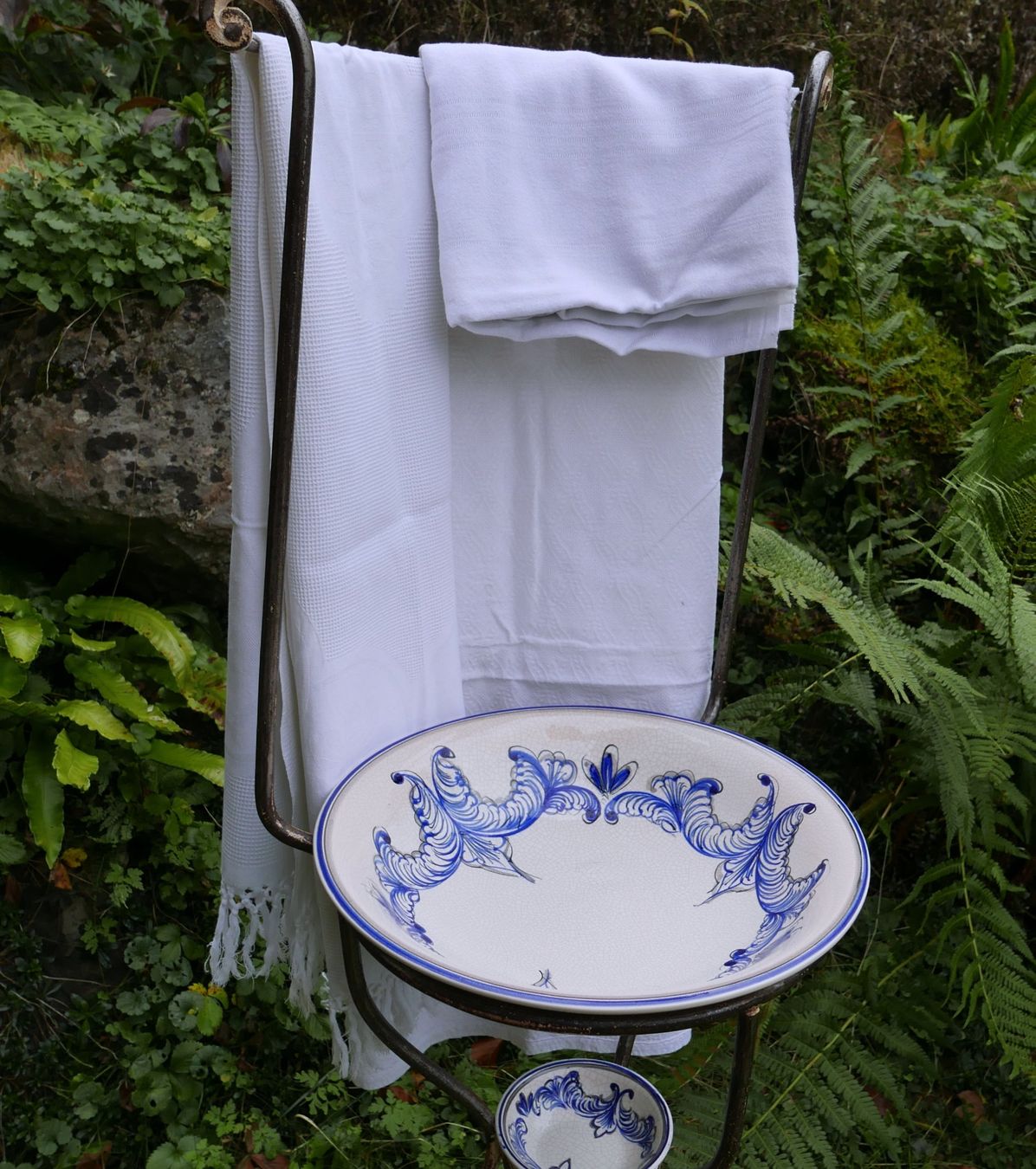 Set di piatti: Nostalgisches Waschtisch-Set mit passender Schüssel. – Usato da Baden venduto da goodkarma 3