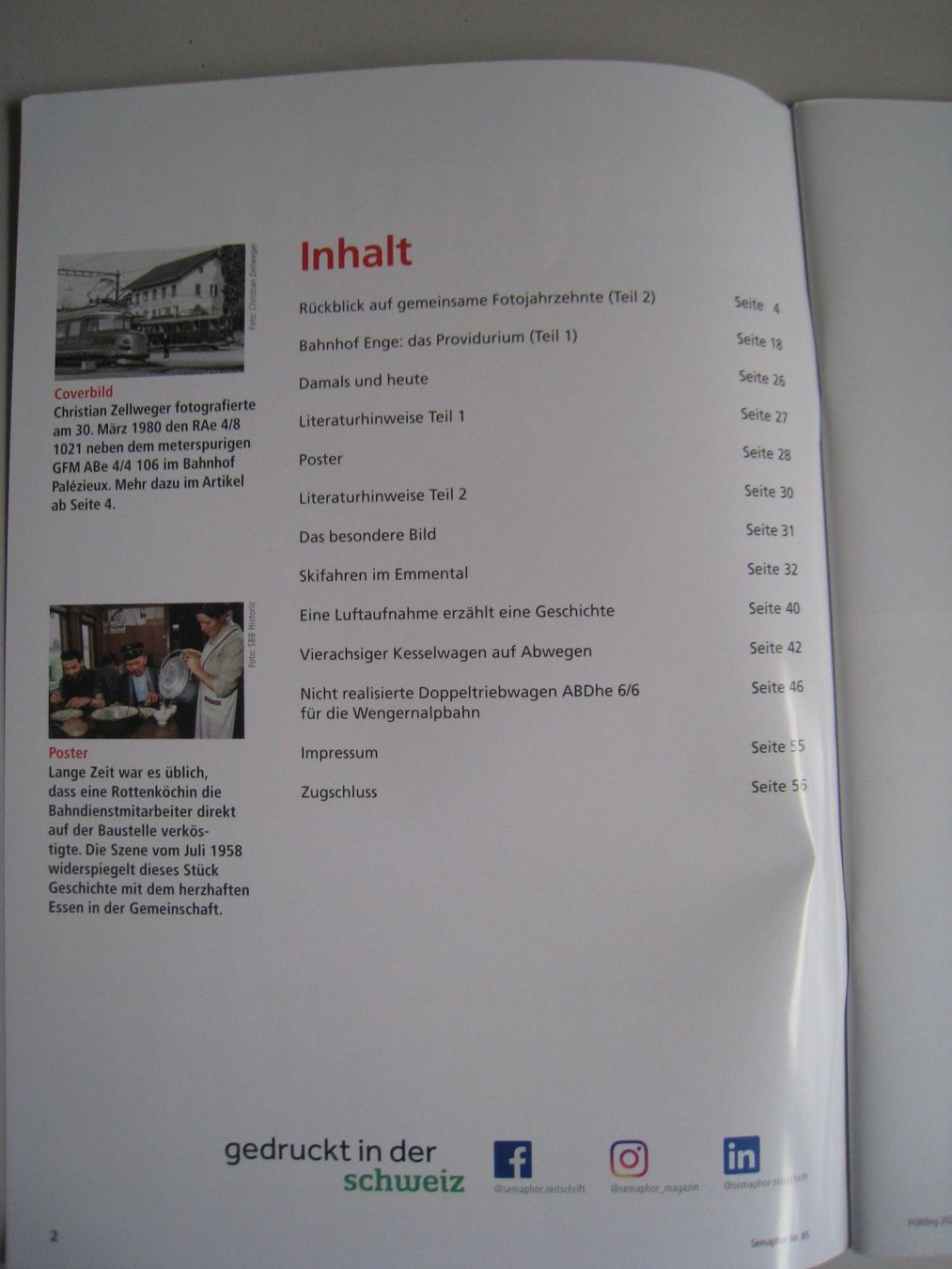 Riviste & Magazine: Semaphor Ausgabe Frühling 2025, Nummer 85 – Usato da Buchs ZH venduto da swiss-train 1