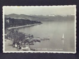 Ouchy - Lausanne. Les Quais et les Alpes Vaudoises