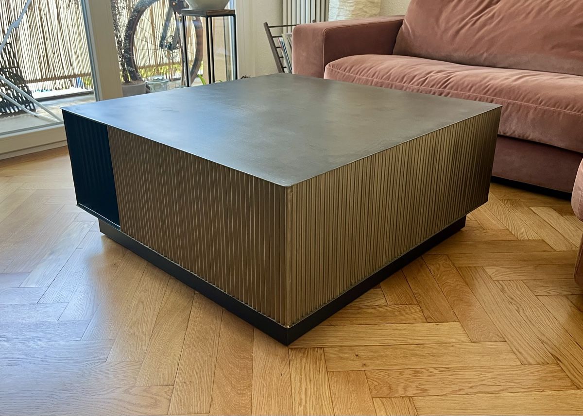 Maisons du monde Tavoli: Table basse en métal ondulé – Usato da Lausanne venduto da picola29