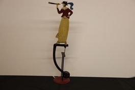 Antike Blechfigur Balance-Spiel Fernrohr Schausteller Deko
