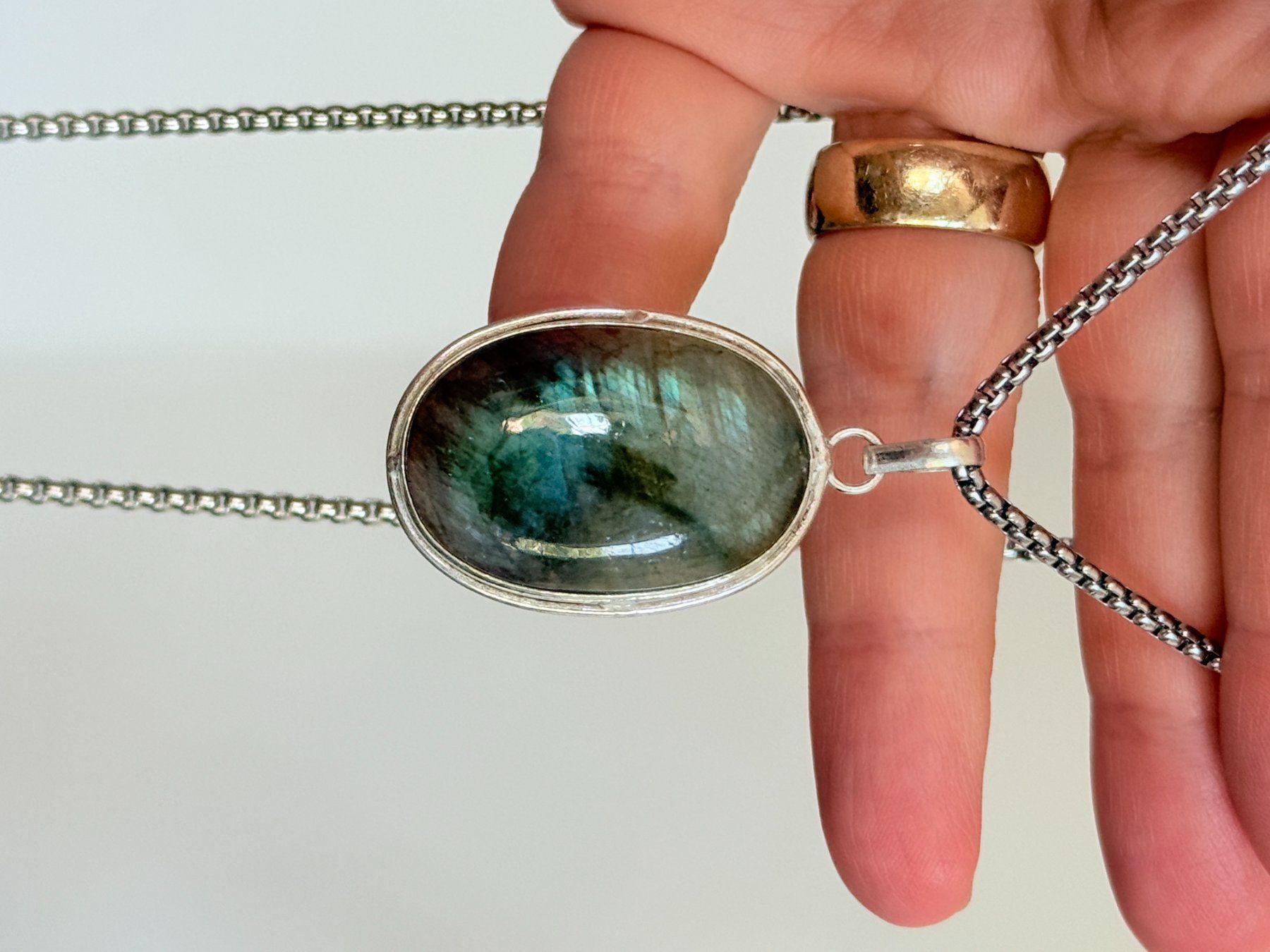 Ketten: Collier Labradorite - Élégance intemporelle! – Neu und originalverpackt aus Genève von AWWA 8
