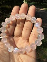Selten & Edel: Rosa Mondstein-Armband (10mm Perlen)