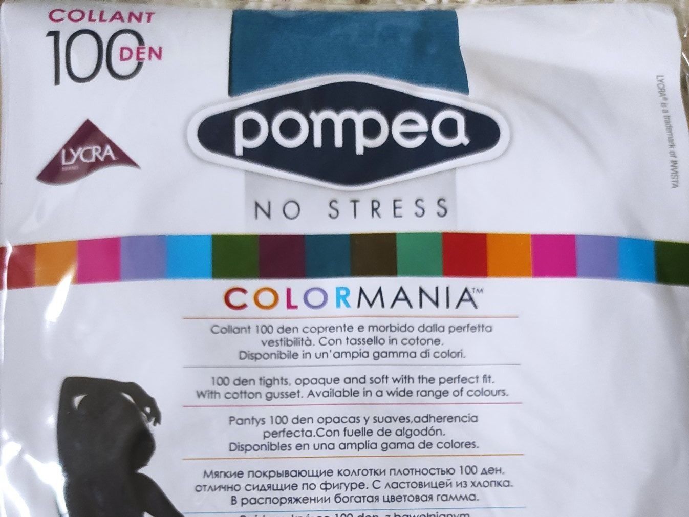 Strümpfe & Strumpfhosen: Collants couleur pétrole 100 Den - Taille M – Neu und originalverpackt aus Porrentruy von Olifante 1