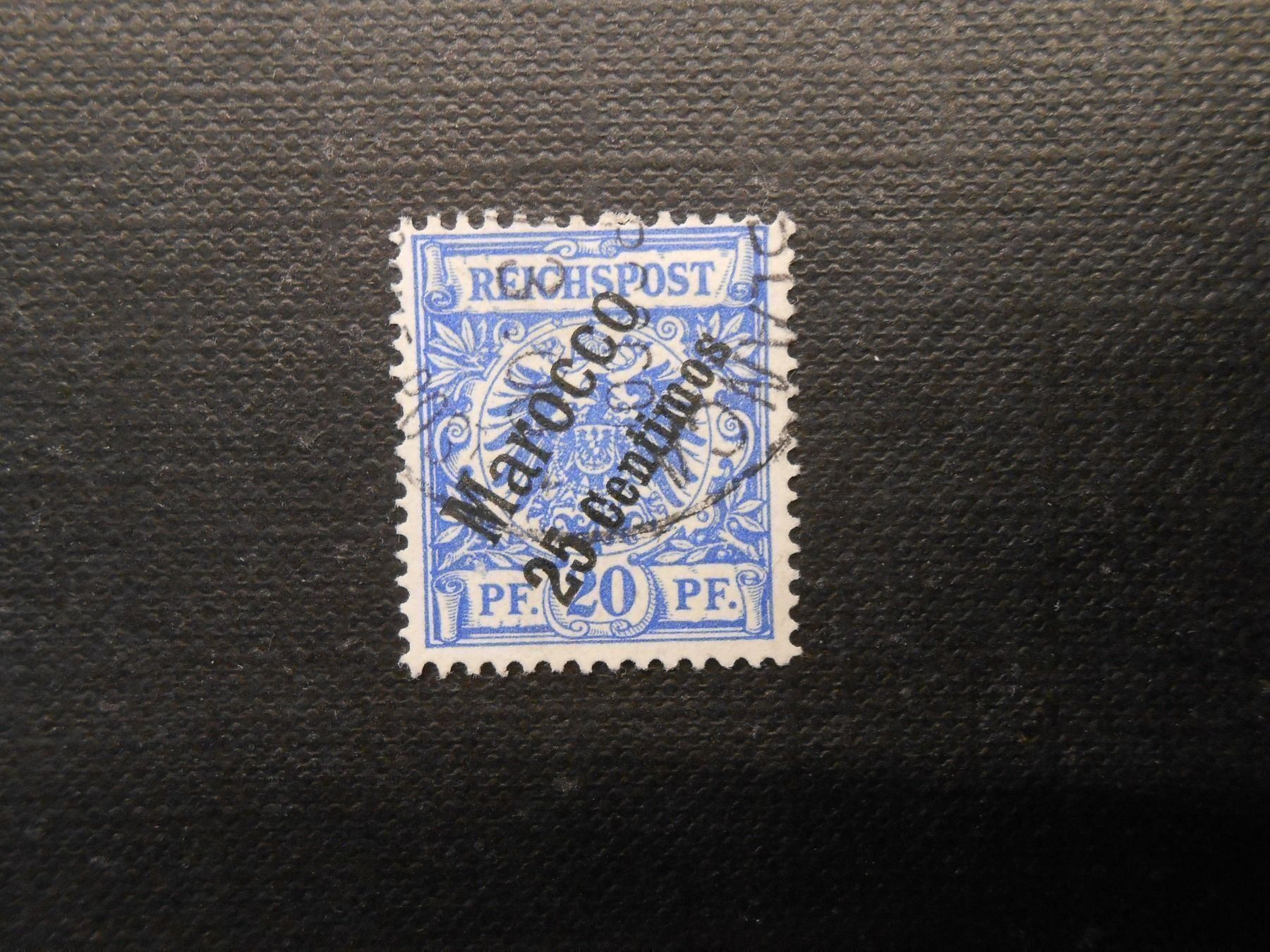 Tutti i francobolli: DR Mi 4 - Marokko 1899 - Mi CHF 21.00 – Usato da Hallwil venduto da pkaiser44 1