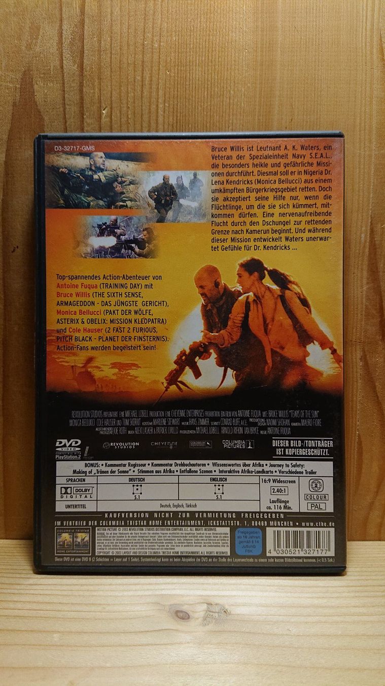 Tutti i DVDs: TRÄNEN DER SONNE DVD mit Bruce Willis – Usato da Wilderswil venduto da Exebub 1