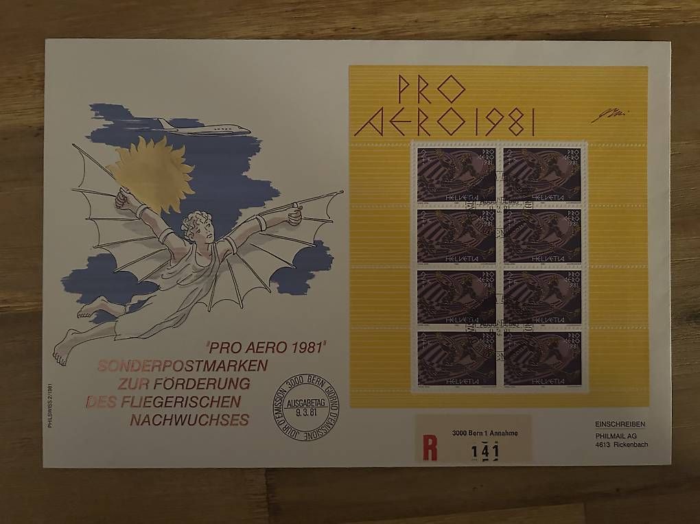Tutti i francobolli: Schweiz Sonderpostmarken Block PRO AERO 1981 – Usato da Elgg venduto da mel_72b9