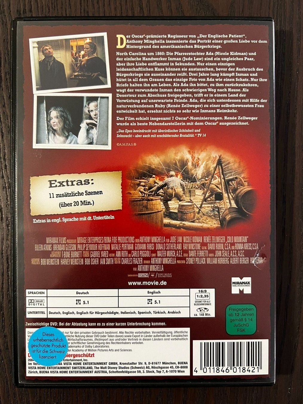 Tutti i DVDs: Unterwegs nach Cold Mountain – Usato da Zürich venduto da FilmFreunde 1