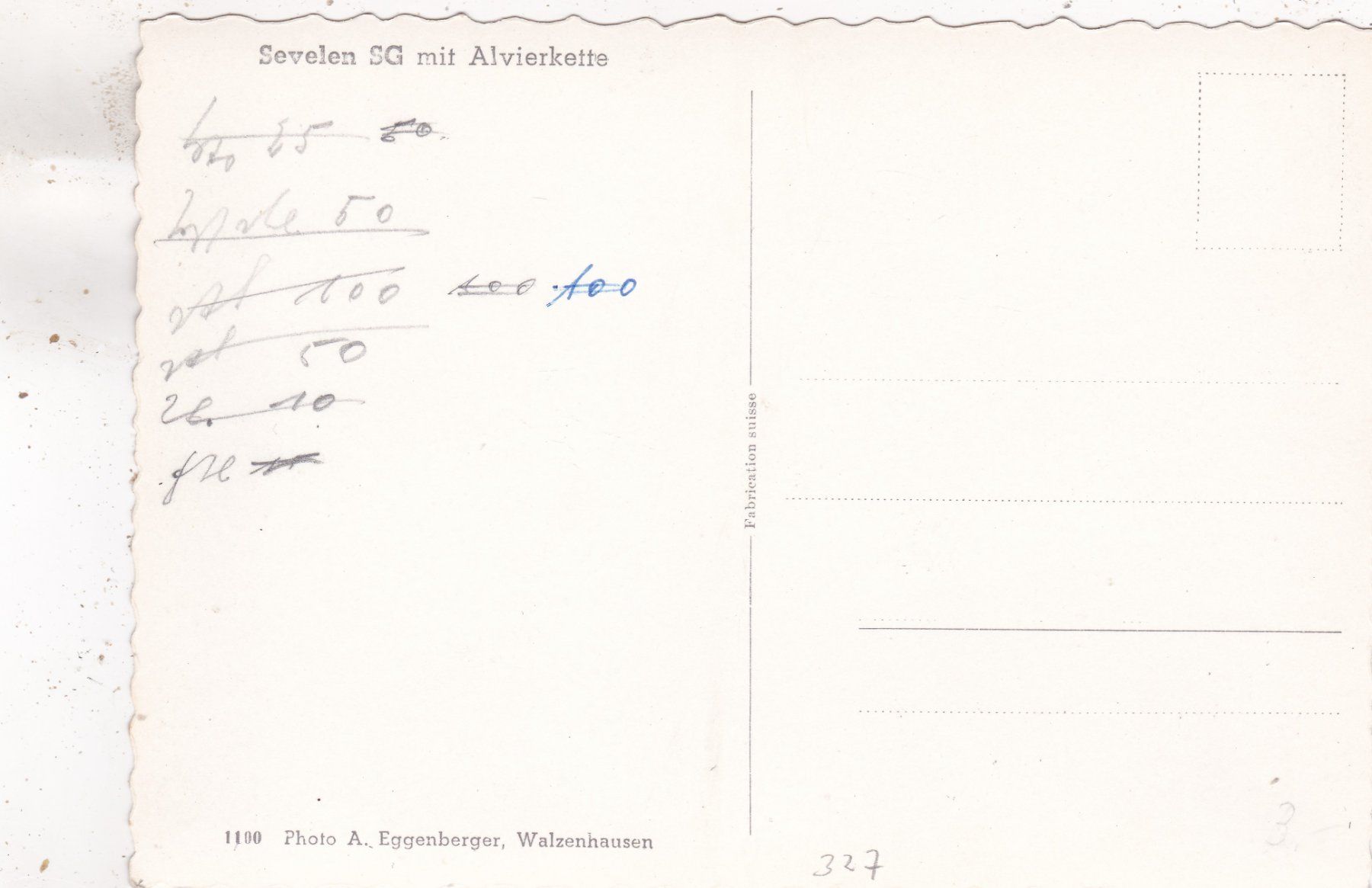 Ansichtskarten: Sevelen SG mit Alvierkette – Gebraucht aus Herisau von Lisegrat2008 1