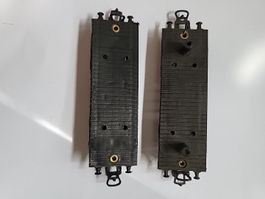 2x alte H0 Flachwagen Made in Western Germany #164