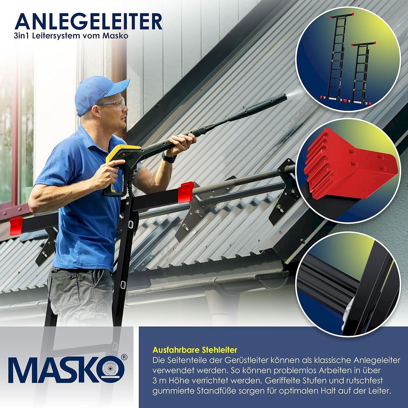 Gerüste: MASKO Profi Alugerüst Schwarz – Neu und originalverpackt aus Bottighofen von zaap 4