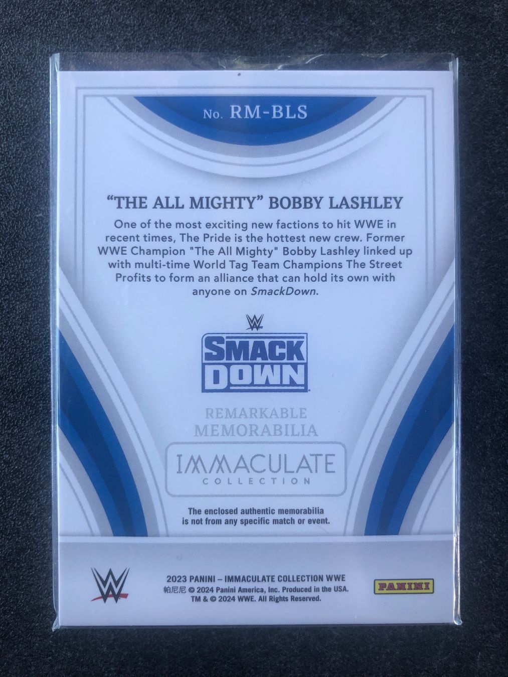 Panini Carte collezionabili: Panini Immaculate WWE Bobby Lashley Patch 25/35 – Usato da Wangenried venduto da Garagara 1