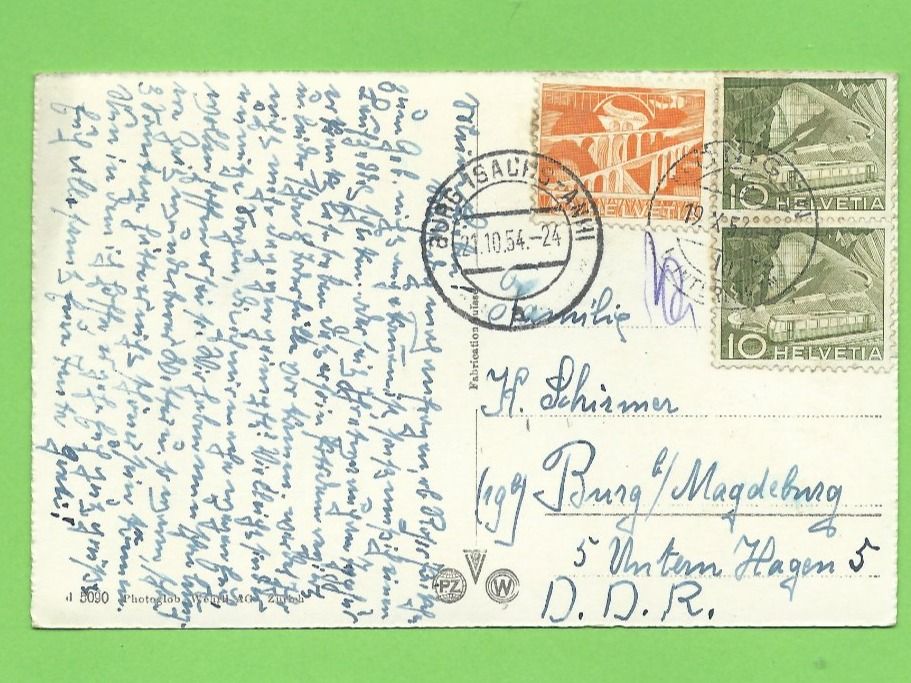 Cartoline postali: Berner Oberland mit Harderkulm – Usato da Zürich venduto da t24_de 1
