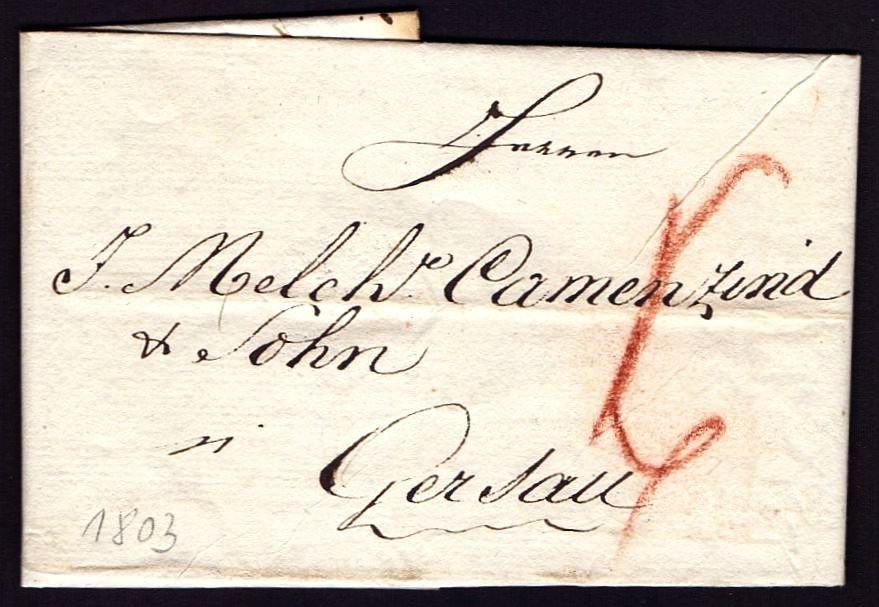 Tutti i francobolli: Faltbrief Vorphila 1803 – Usato da Flamatt venduto da samowarow 1