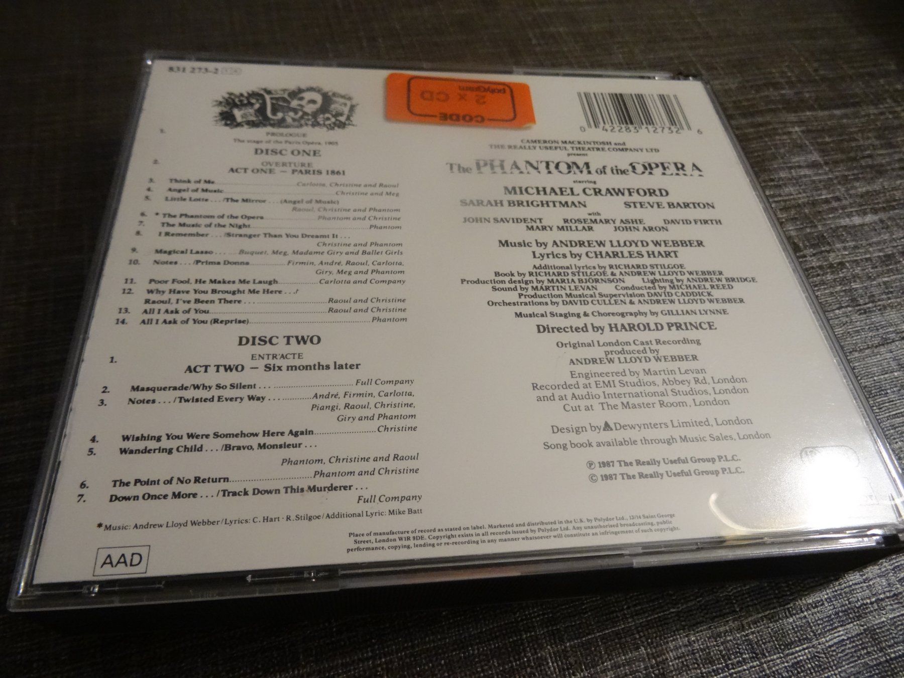 CD: The Phantom of the Opera CD – Usato da Olten venduto da Disc-Ausverkauf 1