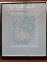 Lithografie "Zwei Tauben und Ölzweig"  (Frieden) von Felder