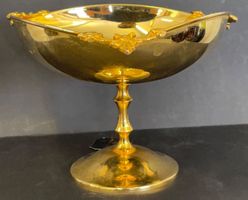 Fuss-Schale vergoldet 24k mit Ornamenten guter Zustand